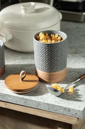Miamolo Coffee Canisters, Kitchen Jar with Lid for Counter, Gray & 28 fl.oz - color: Grey, size: 28 fl.oz