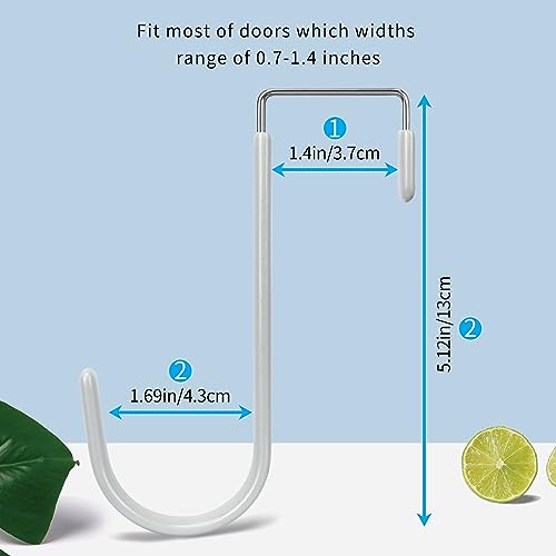 FYY Over the Door Hooks, Single-Hanger 4 Pack, Fits Doors 1 3/8" Silver - color: A Silver, size: Short, style: 4 Pack