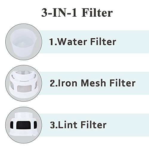 3 IN 1 Indoor Dryer Vent Kit Filter Bucket for Electric Dryers with 4-Inch by 5-Feet Double Layer Proflex Duct (White) - color: with 5 Feet Double Layer White Duct