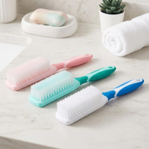 3 PCS Shoe Cleaning Brush, Shoe Brushes with Long Handled, Scrub Brush for Stains, Laundry Scrub-Brush,Soft Bristle Cleaning-Brush, Laundry Stain Remover Brushes for Clothes, Carpet, Shoes (8 Inch)