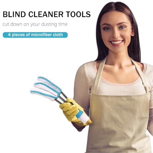 SetSail Blind Duster, Window Cleaner Duster Brush with 5 Microfiber Sleeves, Cleaning Tools for Vertical Blinds Air Conditioner Dust Ceiling Fans Dust Collector