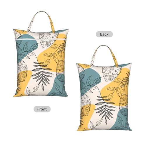"cute leaves colorful leaf 2-Pack Travel Laundry Bags for Dirty Clothes- Large Waterproof Laundry Tote, Wet & Dry Use, Reusable Foldable Carry Handles for Vacation, Gym & Dorm" - color: Cute Leaves Colorful Leaf