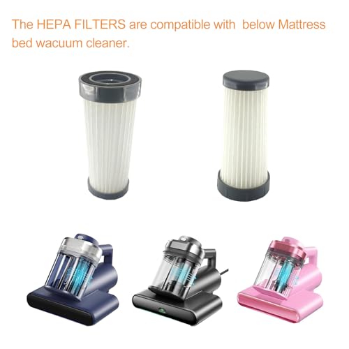 5 Pack HEPA Filter Replacement, Washable Filters Compatible with Teant Blue, Gray Upgrade and Pink Mattress Vacuum - size: 5 pack