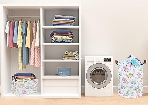 ESSME Dinosaur Laundry Basket,Dinosaur Laundry Hamper for Room Decor,Baby hamper,Nursery Hamper,Cute Basket.(Cute Dinosaur) - color: Cute Dinosaur