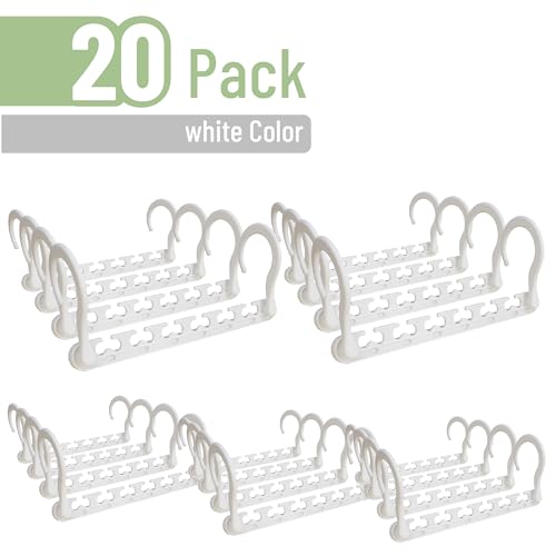 Mr. Pen- Space Saving Hangers for Clothes, 20 pcs, White - size: 4.5 inches (W) x 10.6 inches (H)