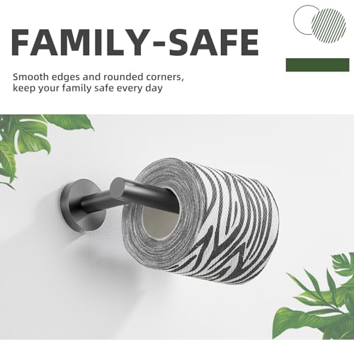 APLusee Toilet Paper Holder for Restroom, Gunmetal Gray, Wall Mounted - color: Gun Gray