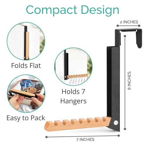 Over-The-Door Laundry Hanger - Convenient Travel Clothes Rack for Easy Drying - Ideal Laundry Hanging Rack for Travel and Home Use Collapsible Portable - 1PCS (Black) - color: Black - 1 Pack