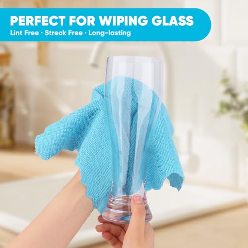 Orighty Microfiber Cleaning Cloth - 24 Pack, Cleaning Rags 12x11 inch - color: Multicolor, size: 24 Pack