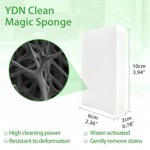 Magic Sponge Melamine Cleaning Eraser, Water-Activated Foam in Bulk (20)