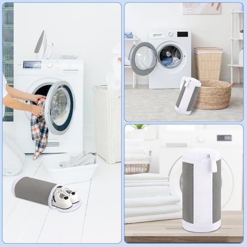 Dntorx 2 PCS Shoe Washing Machine Bags for Washer and Dryer, Grey + White - color: Grey+White
