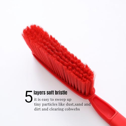 15" Red Soft Brist. Hand Broom Brush Bed Sofa Counter Hair Clear - color: Red 1