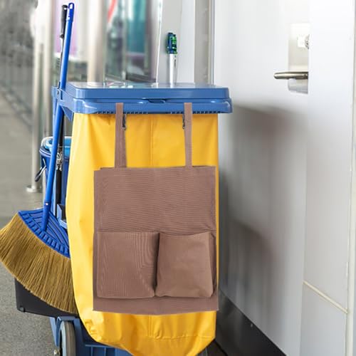 OUNONA Janitorial Cart Bag Replacement Cleaning Cart Bag for Trash Collection Housekeeping for Utility Carts Cloth Supply Organizer 17.71 X 15.74 X 7.87 in