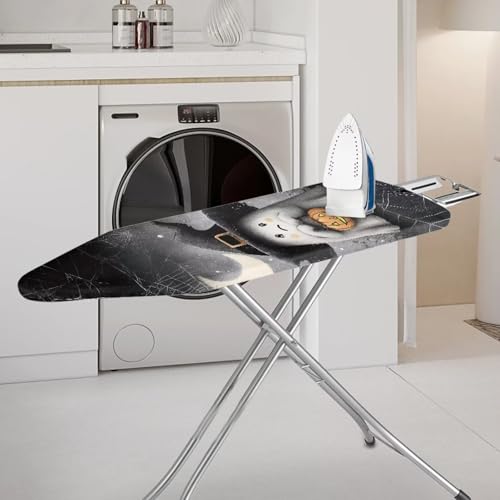 Halloween Ghost Pumpkin Ironing Board Cover Washable Iron Protector Cover Dust Cover with Elastic Edge and Adjustable Straps Easy to Install for Halloween Decor - color: Halloween Ghost Pumpkin