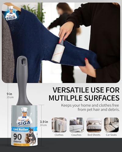 MR.SIGA Extra Sticky Lint Roller Pet Hair Remover for Clothes, 720 Sheets - size: 720 Sheets
