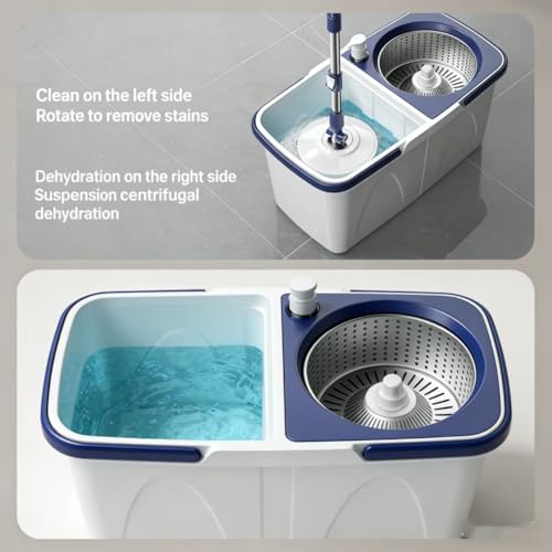 Spin Mop and Bucket Set - color: White