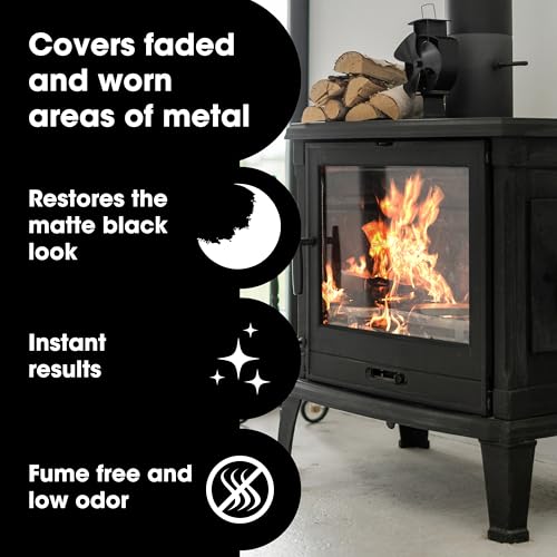 Furniture Clinic Stove Restorer, High Heat Paint, Matte Black - style: Restorer