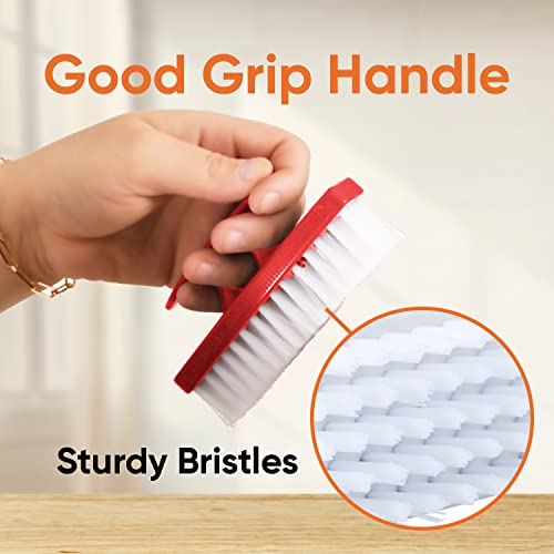 Nail Brush for Cleaning Fingernails, Nail Scrubber Brush, Toe Foot Hands Fingernail Brush Cleaner- Small Scrub Brush- All-Purpose Stiff Cleaning Brush (12 Pack, Red) - color: Red, size: 12 Pack