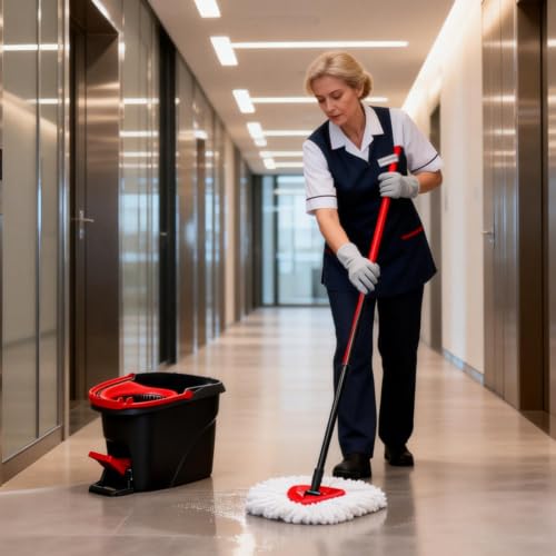 6 Pack Microfiber mop Head Replacements, Compatible with O-Ceda Easywring Single-Bucket Cleaning System, Powerful Stain Removal, Machine Washable, Easy to Replace - size: 6 Pack