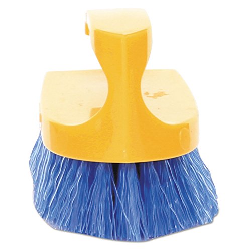 Rubbermaid Commercial Products Iron Handle Scrub Brush 6-inches Polypropylene Fill Cobalt Bristles For Hard Scrubbing on Tile/Grout/Floors/Walls/Countertops - size: 6 inches