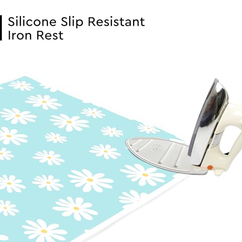 Encasa XO Ironing Mat, Heat Resistant Pad 48"x28" Daisy Blue - color: Daisy Blue, size: Large