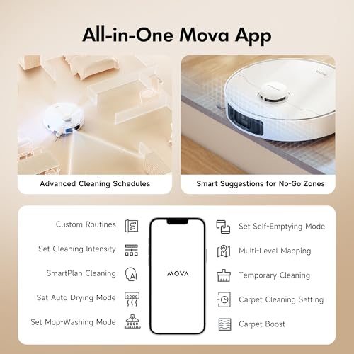 MOVA P10 Pro Ultra Robot Vacuum and Mop, 140°F Water Washing & Drying - color: P10pu