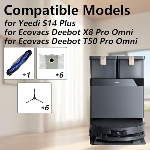 Accessories for Ecovacs Deebot X8 Pro Omni, T50 Pro Omni Vacuum Cleaner - color: X8 Pro Omni-14pcs-accessories Kit