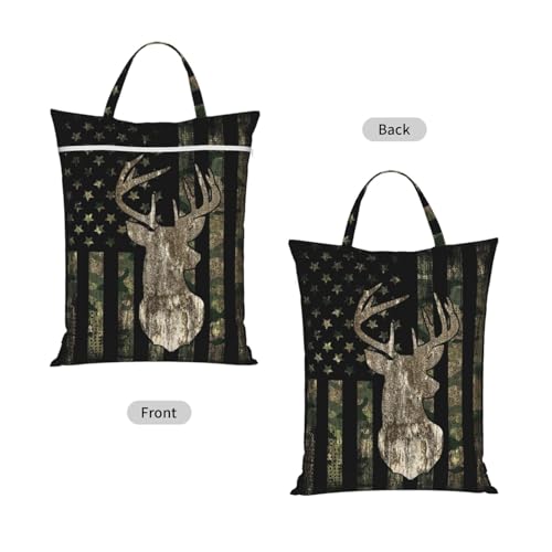 "camo Camouflage Hunting deer 2-Pack Travel Laundry Bags for Dirty Clothes- Large Waterproof Laundry Tote, Wet & Dry Use, Reusable Foldable Carry Handles for Vacation, Gym & Dorm" - color: Camo Camouflage Hunting Deer