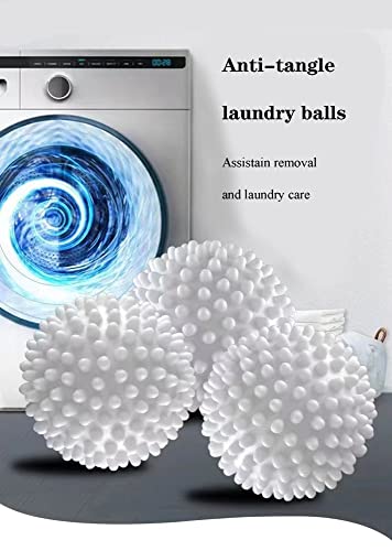 Dryer Balls for Laundry, 6 PCS Non-Toxic Reduces Drying Time & Static Washing Balls Reusable Dryer Balls Prevents Tangles Pet Fur Remover for Laundry Bedding Clothes - color: Style-004