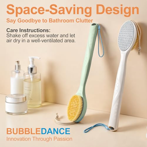 Extendable Long Handle Foot Scrubber & Brush –2-in-1 for Shower