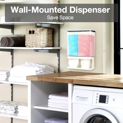 Conworld Laundry Beads Dispenser -Laundry Detergent Dispenser, Easy Access to Scented Beads, Laundry Room Organization Suitable for Laundry Beads , Laundry Powder, Rice (BPA Free ) - color: Large (105 oz)-White