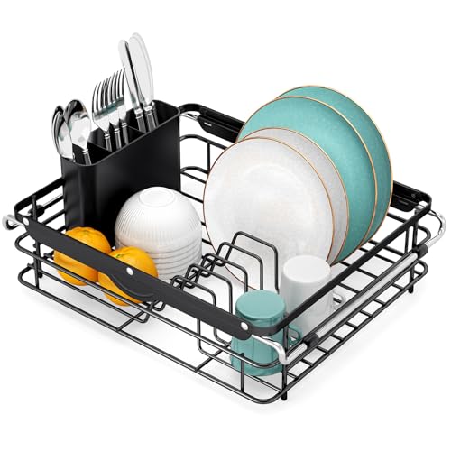 TOOLF in Sink Dish Drying Racks, Large Dish Drainer with Utensil Holder - size: Large Size