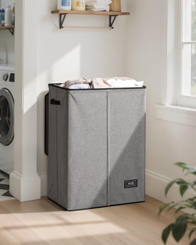 SOLEDI 130L Laundry Hamper with Lid, Large Collapsible Laundry Basket - color: Grey, size: 130L