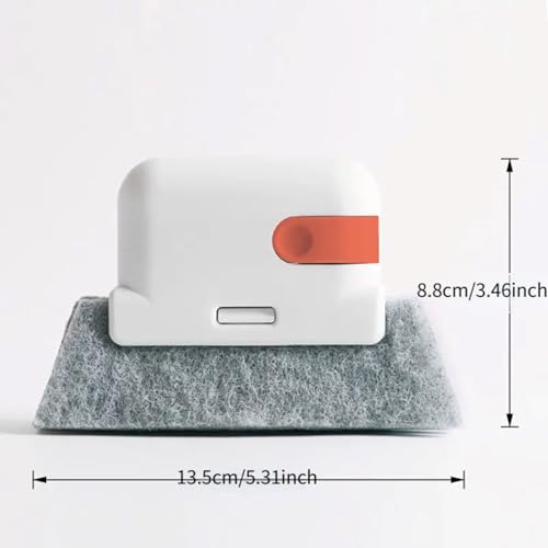 2PCS Crevice Cleaner 2-in-1 Groove Cleaning Tool - Window Frame & Door Track Brush for Home and Kitchen Cleaning - Grey