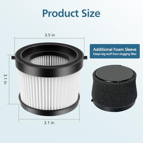 DCV5011H HEPA Vacuum Filter for DEWALT DCV501HB Cordless Handheld Vacuum