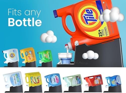 Liquid Laundry Detergent Holder Stand with Drip Tray - 1 Pack - Black - color: Black