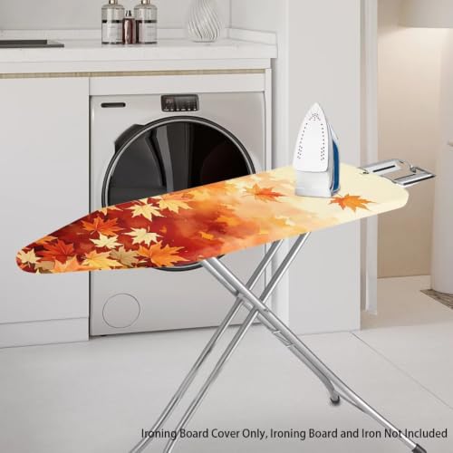 Fall Maple Leaf Table Top Ironing Board Cover and Pad Elastic Edge - color: Fall Maple Leaf