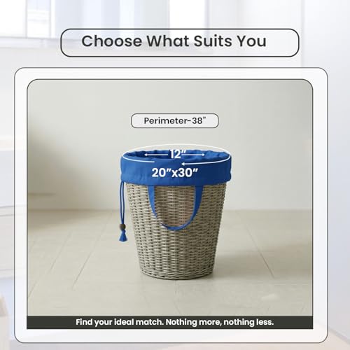 LFH Home Large Premium Cotton Rich Canvas Laundry Bag with Drawstring and Handles Heavy Duty, Multi-Use, and Washable for Home, Travel, College or Storage 20x30 (Pack of 4)-Sky Blue - color: Sky Blue, size: 20”x30” (Pack of 4)
