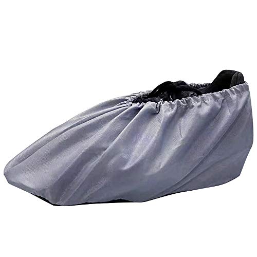 Jron 5 Pairs Premium Reusable Washable Shoe Cover Boot Covers for Contractors (5 Pairs | US 12-14 For Shoes/US 11-13 For Boots, Grey) - color: Grey, size: 5 Pairs | US 12-14 For Shoes / US 11-13 For Boots