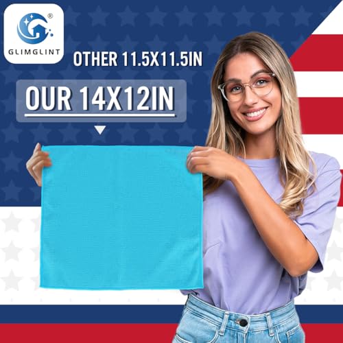GLIMGLINT Microfiber Cleaning Cloth, 150 Pack Towels for Cars 14 X12 Inch - color: Multicolor