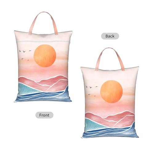 Landscape Travel Laundry Bags Cloth Diaper Wet Bags Handle Washable Dirty Clothes Bags Wet Dry Bag Suitcase Gym Swimming Pool College Dorm Wet Bag - color: 1 PC25, size: One Size