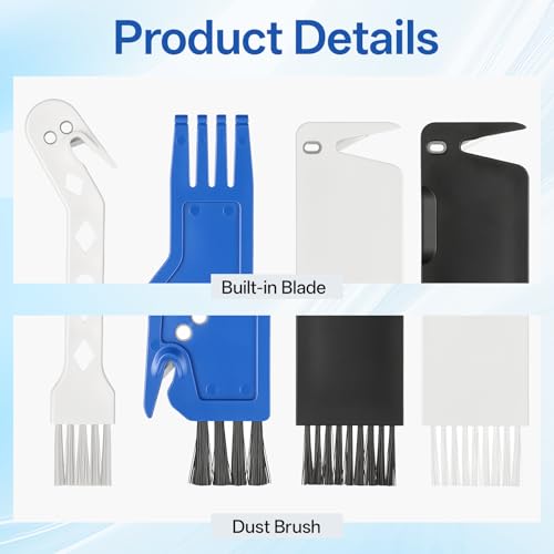 4 PCS Universal Handheld Vacuum Brush Cleaner Tool with Built-In Blade - color: Multicolor