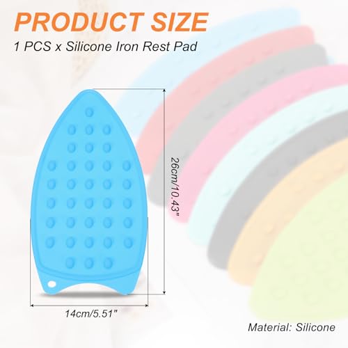 PATIKIL Silicone Iron Rest Pad, Multipurpose Hot Heat Resistant Iron Rest Plate Protective Pad for Ironing Board Hot Resistant Steamer Steam Compact Mat, Blue - color: Blue