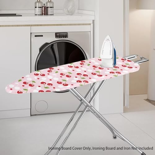 Cherry Ironing Board Cover Scorch & Stain Resistant Ironing Board Covers with Elastic Edge,Standard Size Iron Accessories - color: Cherry