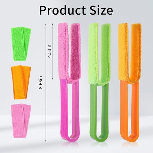 3 Pack Car Air Vent Cleaner Brush, Mini Duster for AC Vent, Dual Head Cleaning Tool with Microfiber & Soft Bristles for Dashboard, Keyboard, Blinds