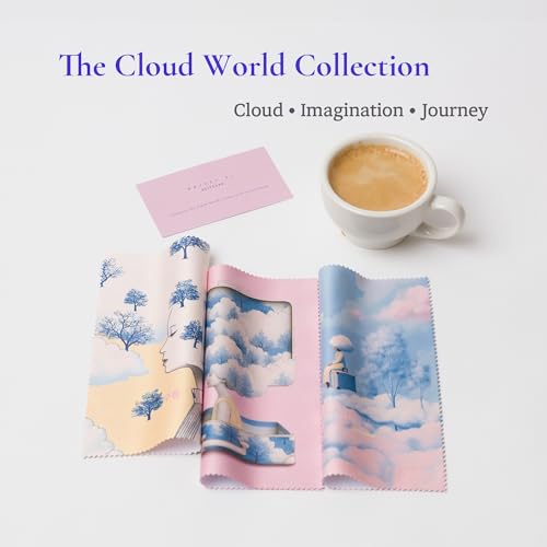 Artistic Microfiber Cleaning Cloth (2-Pack) – Cloud Wonderland Series 01: Suitcase (Cloud) - color: Cloud