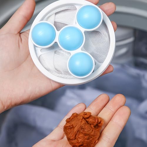 Nylon Mesh Washing Machine Filter Bag, Efficient Pet Hair & Lint Catcher with Universals Design Washing Machine Pet Hair Removal Washer Laundry Catcher - color: Blue