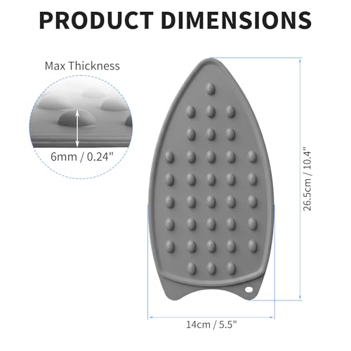 2 Pcs Silicone Iron Rest Pad, Blue/Gray - color: Blue & Gray