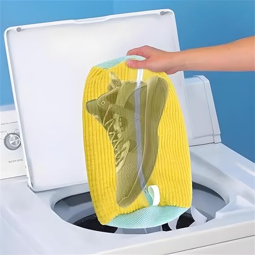 Shoe Washing Machine Bag: Laundry Shoe Bag for Washer and Dryer - 2pc Reusable Shoe Cleaning Bag for Sneaker Tennis Shoes Unstain Cleaner Kit(Grey,2pcs) - color: Grey