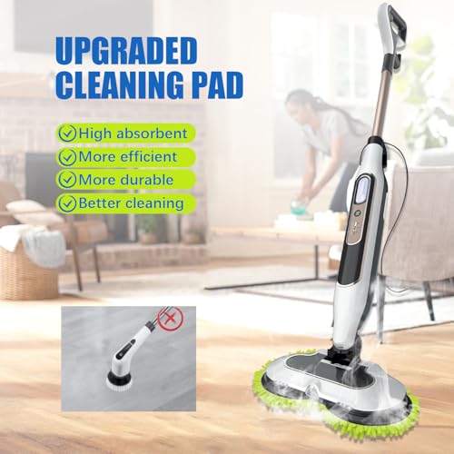 Magic Sponge Eraser Pads and Microfiber Chenilles Pads for Shark Steamer S7001 s7020 s7000amz s7000 s7001tgt s7201 s8201 S7005 s8001 Series Rotating Steam Scrubber,Scrub Sanitize at The Same - color: 4 Green + 4 Blue
