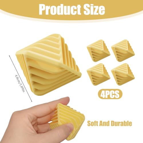 4 Pcs Reusable Laundry Anti Static Balls,Cube Agitator Balls (Yellow) - color: Yellow